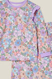 Ava Long Sleeve Pyjama Set, VANILLA/DITSY CLAIRE FLORAL - alternate image 2