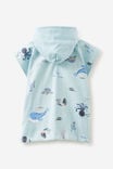 Baby Hooded Towel, FROSTY BLUE/SEA CREATURES - alternate image 3