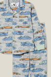 William Long Sleeve Pyjama Set, WINTER GREY/FAST CARS - alternate image 2
