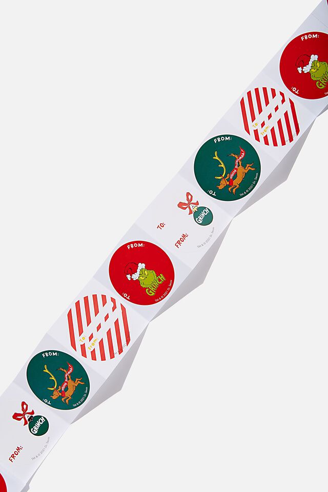 Papel de Presente - Christmas Wrap Stickers, LCN DRS GRINCH CHRISTMAS