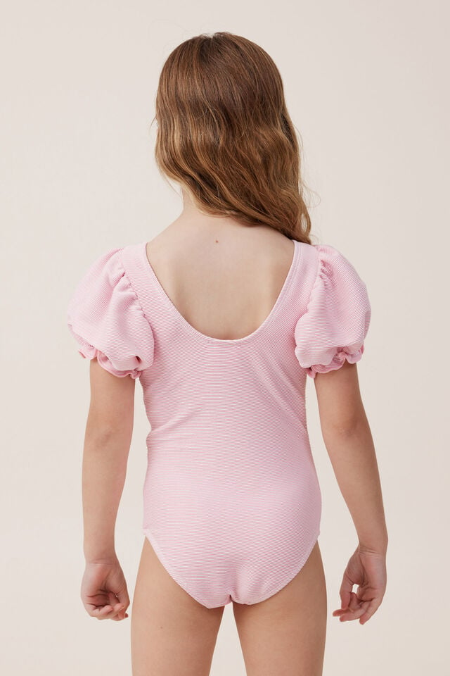 Puff Sleeve One Piece, CALI PINK/SPARKLE
