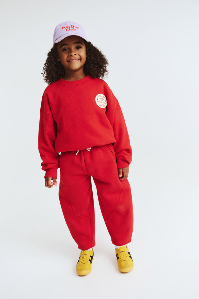 Sammy Barrel Trackpant, VARSITY RED