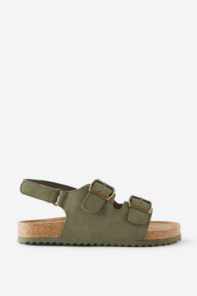 Kids Double Buckle Sandal, KHAKI GREEN