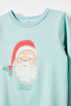 Ace Long Sleeve Pyjama Set, BARBER BLUE/JOLLY SANTA - alternate image 2