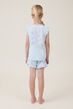 Stacey Flutter Short Sleeve Pyjama Set Licensed, LCN DIS FROSTY BLUE/ELSA SPARKLE - alternate image 3