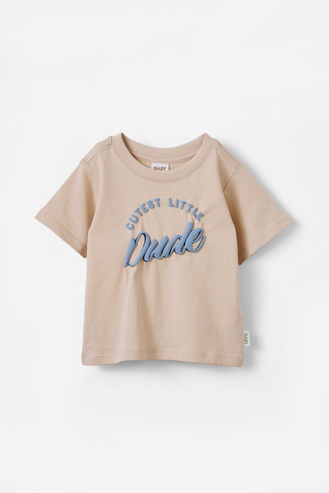 Jamie Short Sleeve Graphic Print Tee, RAINY DAY/CUTEST LITTLE DUDE