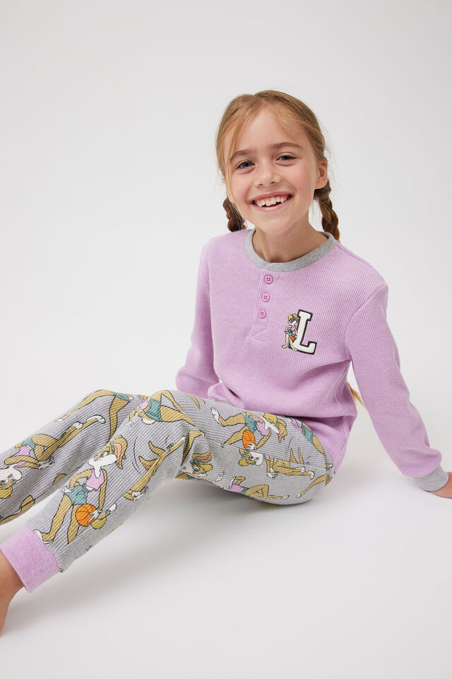 Pijamas - Zara Long Sleeve Pyjama Set Licensed, LC WB PURPLE LILACS MARLE/LOLA BUNNY LETTER