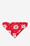 Family Christmas Pet Bandana - Personalised, VARSITY RED/RUDOLPH SPOT - example image 2