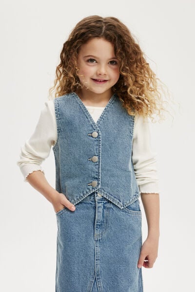 Kate Denim Vest, WEEKEND WASH