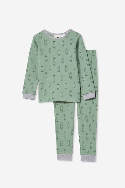 Kane Long Sleeve Pyjama Set, SMASHED AVO/SKATEBOARDS