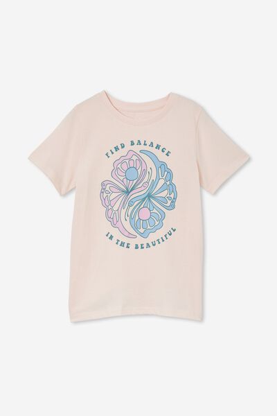Penelope Short Sleeve Tee, CRYSTAL PINK/FIND BALANCE IN THE BEAUTIFUL