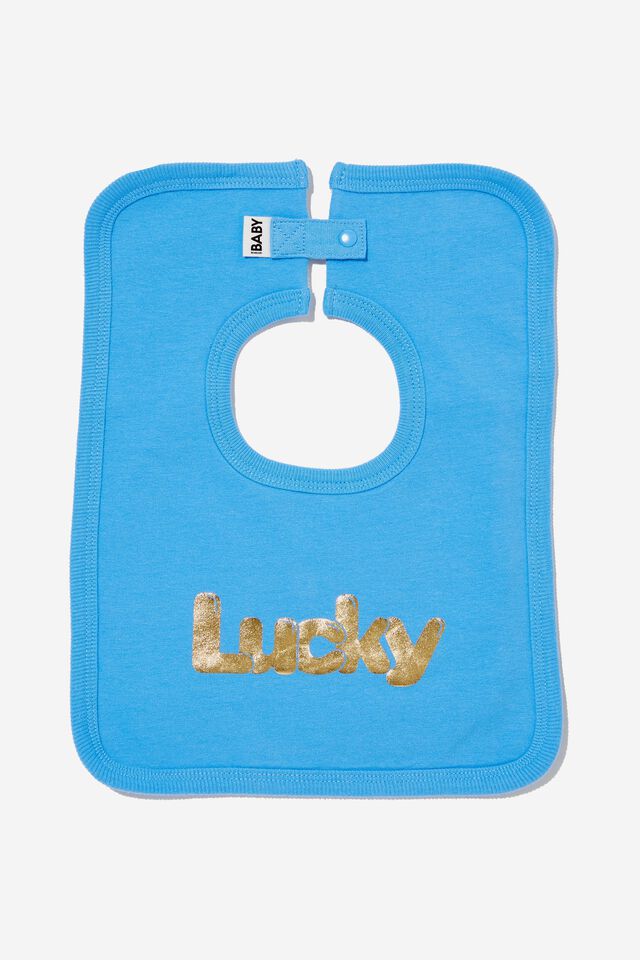 The Square Bib, BLUEBELL/SPARKLY LUCKY