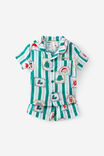 Baby Woven Family Xmas Pj Set Personalised, ENGLISH IVY/SANTA STAMP - example image 2
