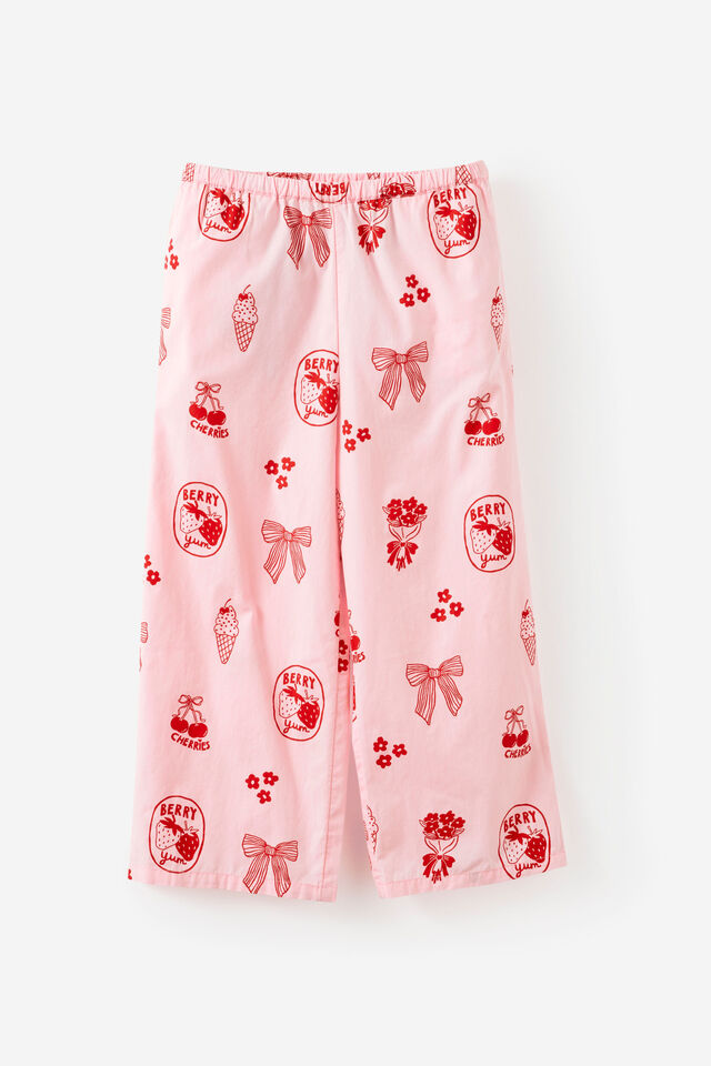 Gigi Wide Leg Pant, BALLET PINK/VARSITY RED MOTIFS
