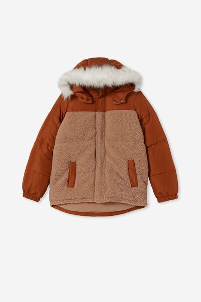Grace Puffer Jacket, CARAMEL TOFFEE/TAUPY BROWN