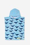 Personalised Baby Hooded Towel, SKY HAZE/WHALE OF A TIME - alternate image 1