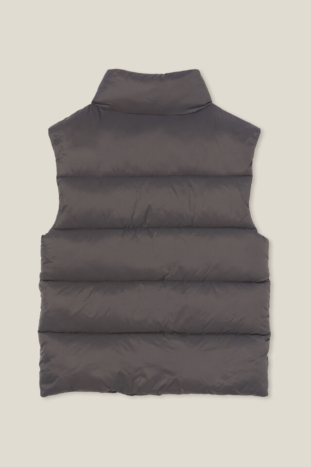 Lenny Longline Puffer Vest, RABBIT GREY CORE