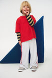 The Essentials Pant, GREY MARLE/VARSITY RED STRIPE - example image 1