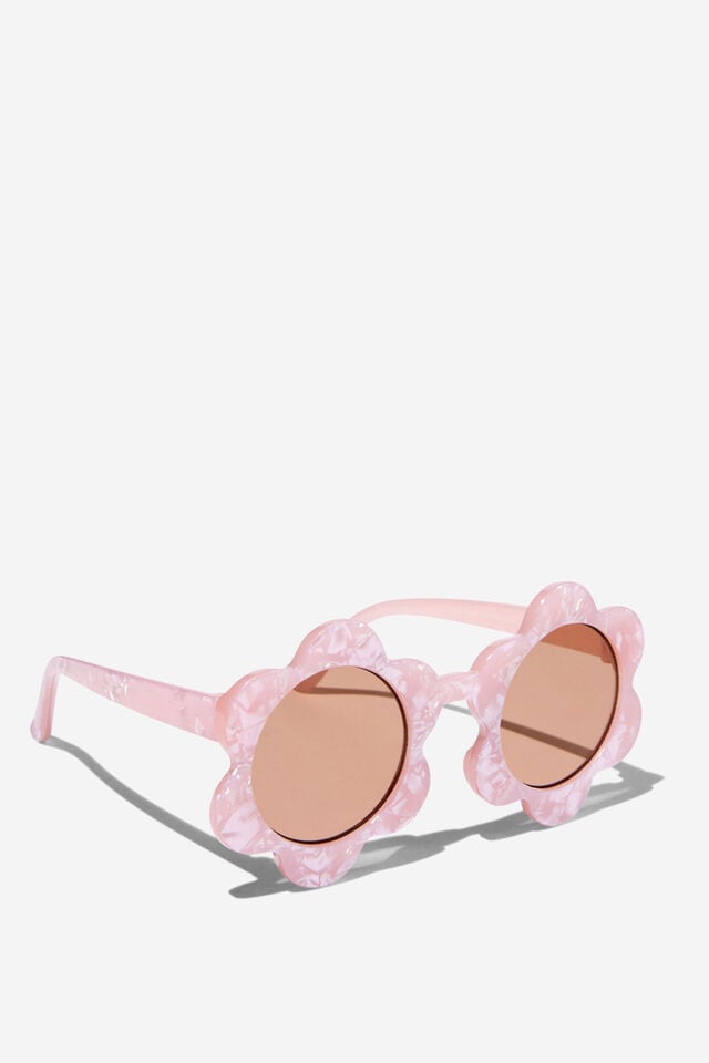 Kids Daisy Sunglasses, BLUSH PINK PEARLISED/BROWN