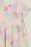 Freya Short Sleeve Dress, VANILLA/TROPICAL FLORAL FIELDS - alternate image 2