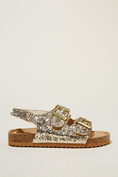 Theo Sandal, GOLD CHUNKY GLITTER