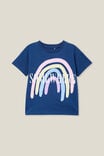 Camiseta - Poppy Short Sleeve Print Tee, PETTY BLUE/SOMEWHERE RAINBOW - vista alternativa 1