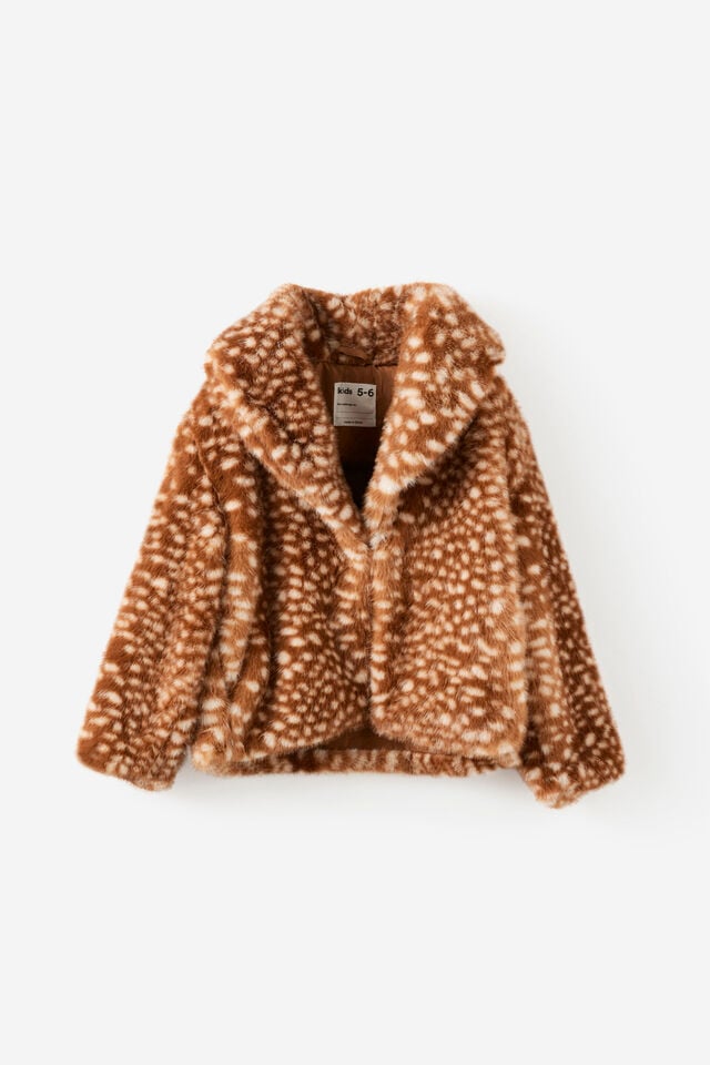Faux Fur Jacket, SUMMER LEOPARD