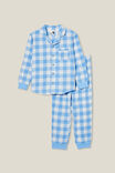 William Long Sleeve Pyjama Set, DUSK BLUE/GINGHAM - alternate image 1