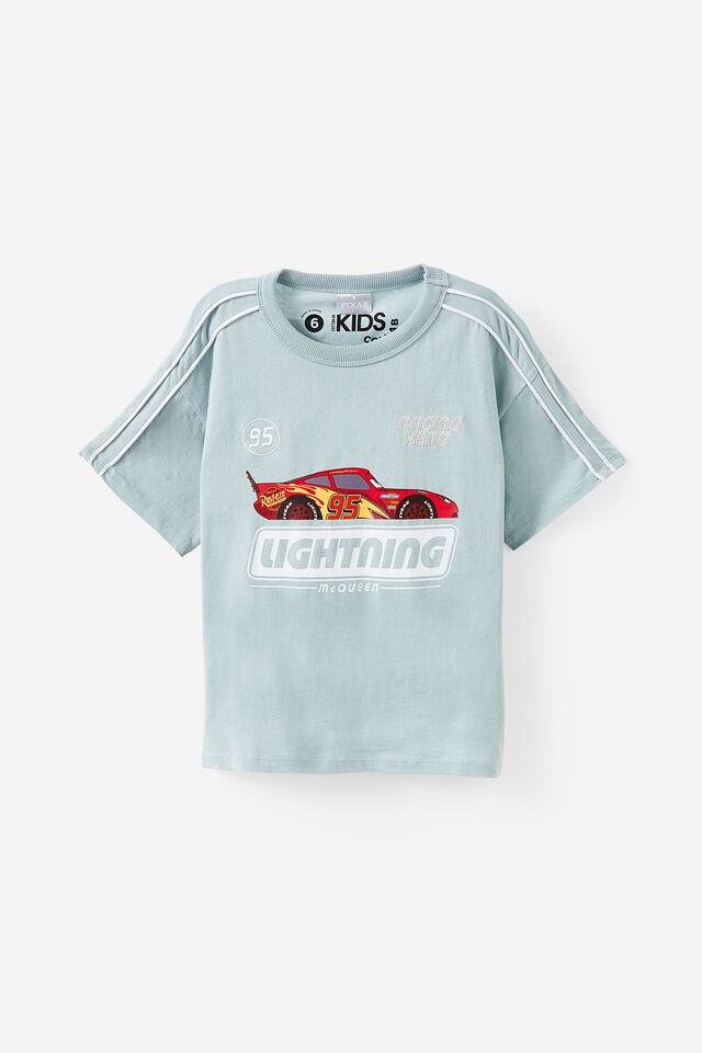 Lightning McQueen Disney Pixar Drop Shoulder Short Sleeve Tee, LCN DIS CELESTIAL/LMQ I AM SPEED