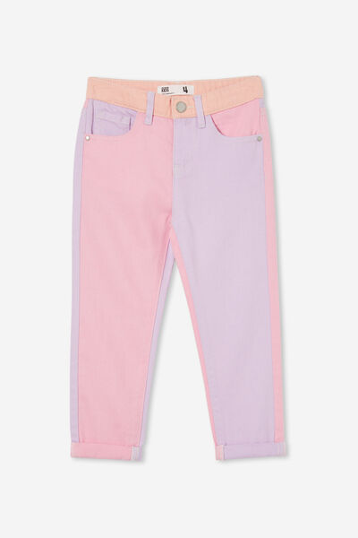 India Mom Jean, PASTEL/COLOUR BLOCK