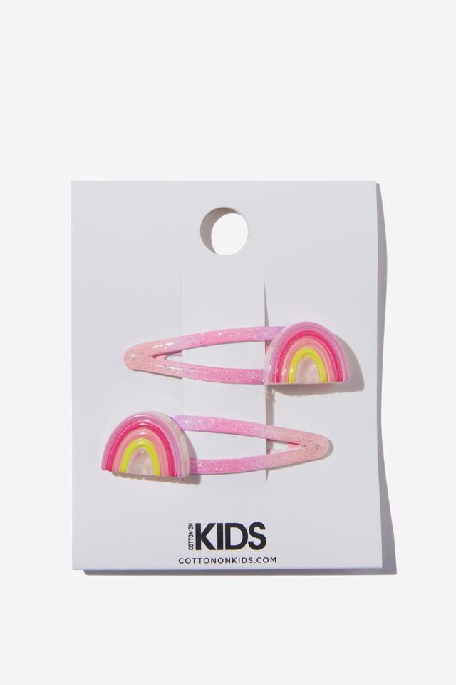 Sadie Snap Clips, OMBRE GLITTER RAINBOWS