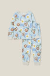 Ace Long Sleeve Pyjama Set, FROSTY BLUE/SUNNY SIDE UP - alternate image 1