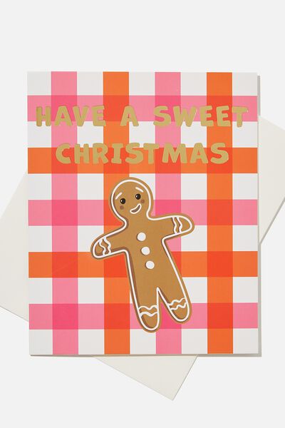 Kids Christmas Card, SWEET CHRISTMAS/GINGERBREAD
