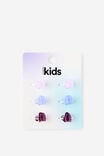 Kids Mini Claw Clip Pack, VINTAGE LILAC/HEARTS - example image 2