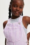 Alice Denim Pinafore, LILAC DROP/WASH - alternate image 4