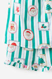 Kids Babydoll Family Xmas Pj Set, ENGLISH IVY/SANTA STAMP - example image 3