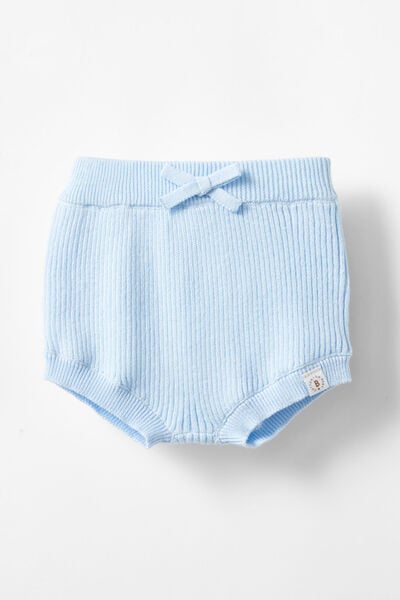 Organic Knit Bloomers, WHITE WATER BLUE