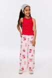 Gigi Wide Leg Pant, BALLET PINK/VARSITY RED MOTIFS - example image 1
