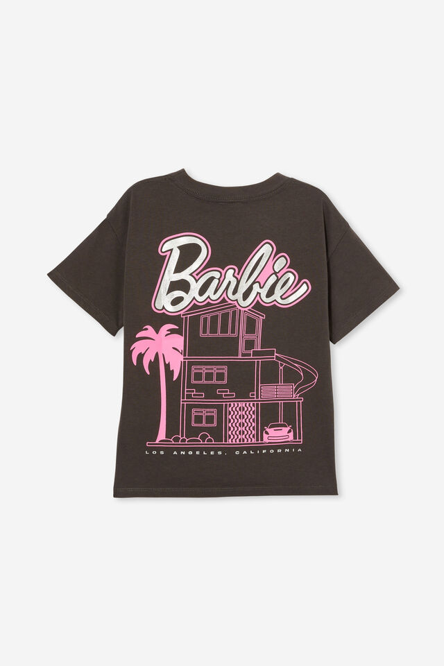 Barbie Drop Shoulder Short Sleeve Tee, LCN MAT BARBIE DREAM HOUSE/PHANTOM