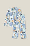 Lucas Long Sleeve Pyjama Set Licensed, LCN BLU DUSK BLUE/BLUEY PATCHWORK - alternate image 1