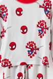 Spiderman Marvel Snoozesoft Long Sleeve Pj Set, LCN MAR GREY MARLE/SPIDERMAN - example image 3