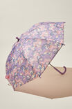 Kids Rainy Day Umbrella, BLUSH PINK/UNICORNS & RAINBOWS - alternate image 1