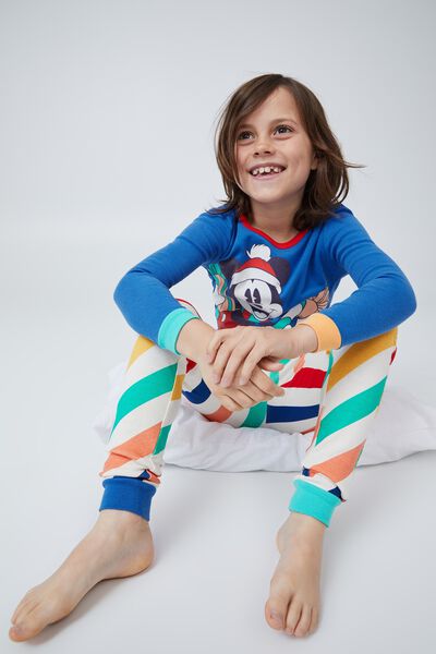 Skyler Long Sleeve Pyjama Set Licensed, LCN DIS BLUE/MICKEY GIFTS