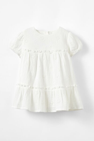 Lola Day Dress, VANILLA BRODERIE