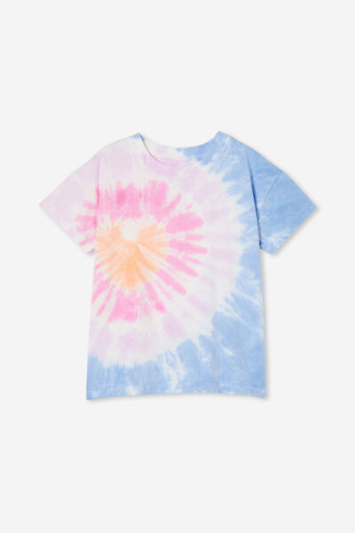 Camiseta - Poppy Short Sleeve Print Tee, RAINBOW LOVE/TIE DYE