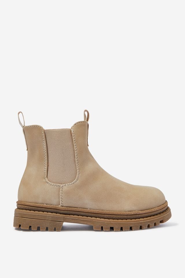 Pull On Gusset Boot, WASHED STONE