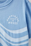 Jonny Short Sleeve Graphic Print Tee, DUSK BLUE/HAPPINESS COMES IN WAVES - alternate image 2