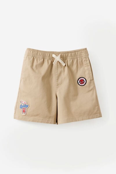 Lcn Woven Short, LCN MAR WASHED STONE/SPIDERMAN