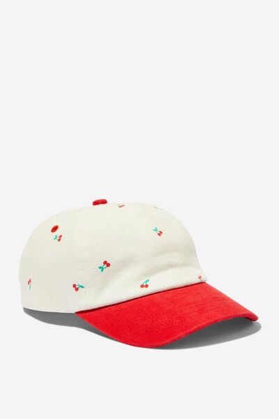 Kids Sports Club Cap, CHERRY DITSY/VARSITY RED