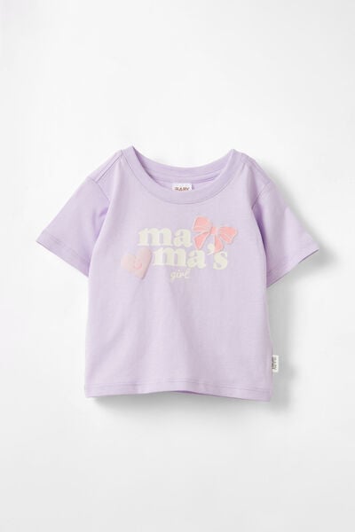 Jamie Short Sleeve Graphic Print Tee, VINTAGE LILAC/MAMA S GIRL